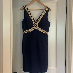 Lily Pulitzer Dress (navy and gold)